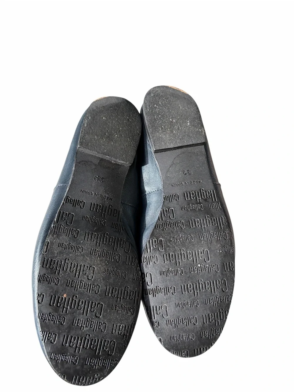 Callaghan navy leather ballet flat